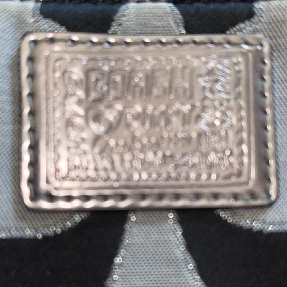 Coach Poppy Black and Gray with Purple Lining Coach Poppy Women's Bag - Picture 6 of 9